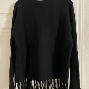 Liverpool Black Fringe Sweater